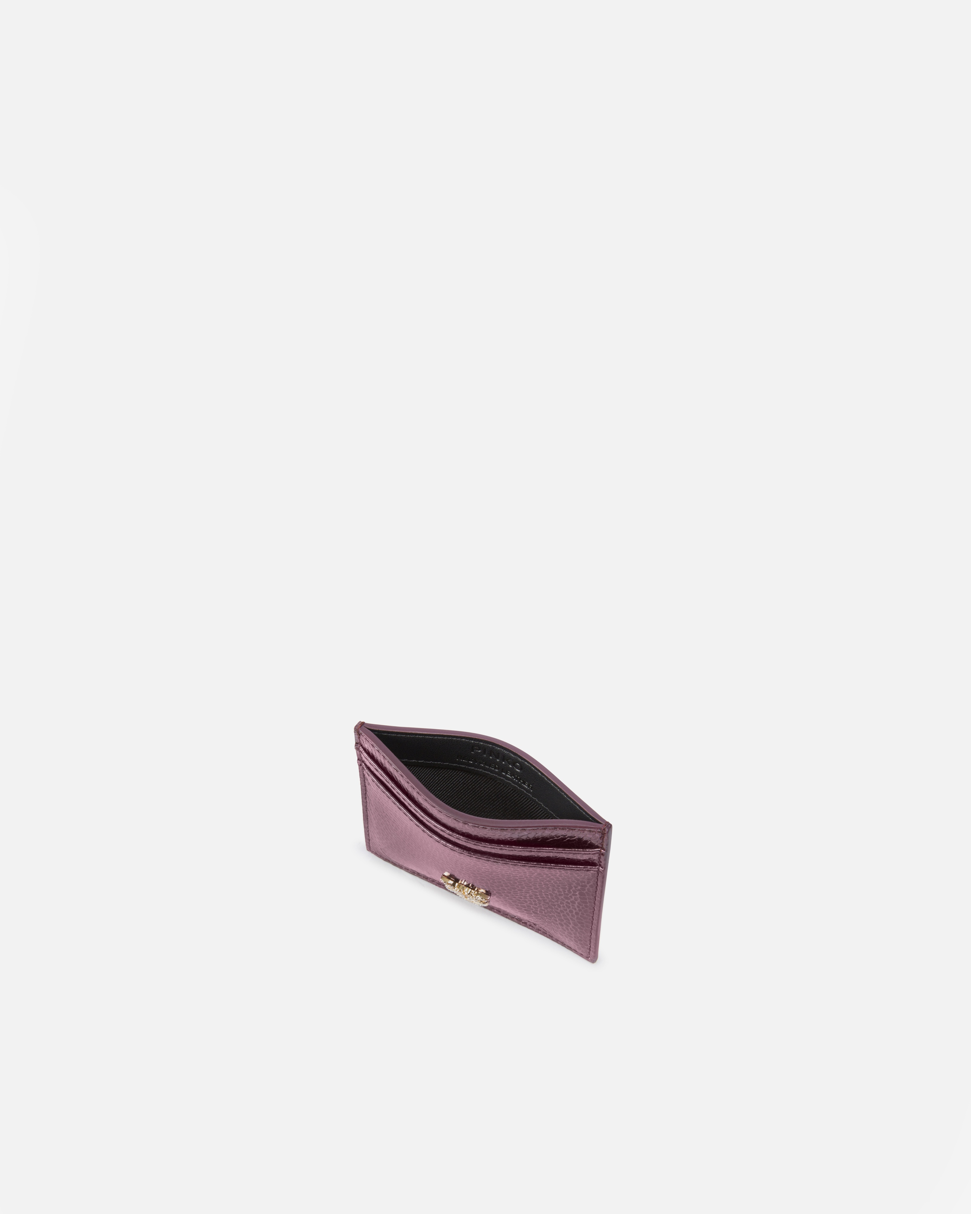 METALLIC LEATHER CARD HOLDER - 3