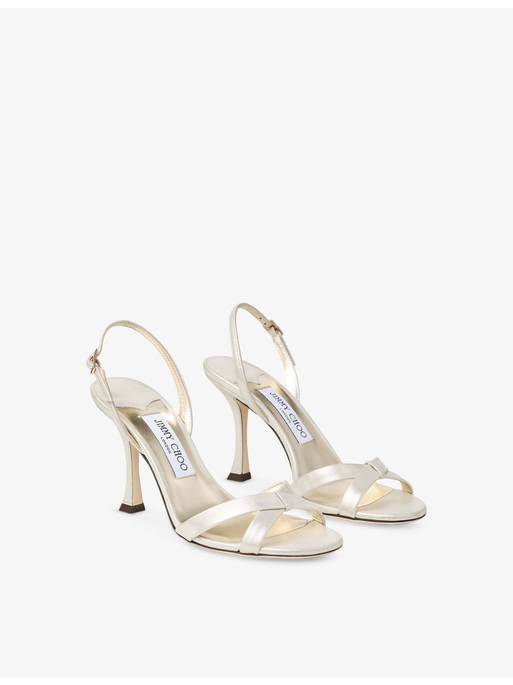 Elsy 90 Shimmer-Suede Heeled Sandals - 3