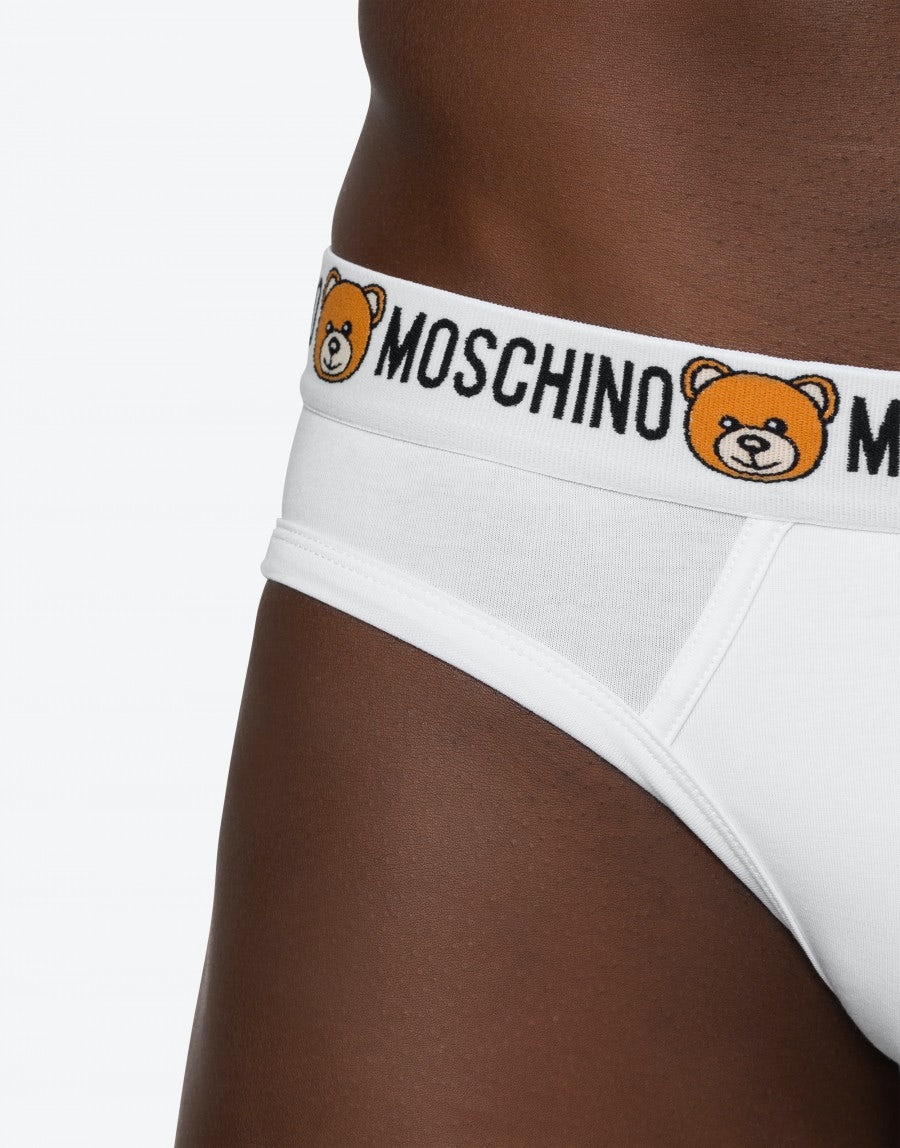 COTTON JERSEY BRIEFS WITH MOSCHINO TEDDY BEAR - 4