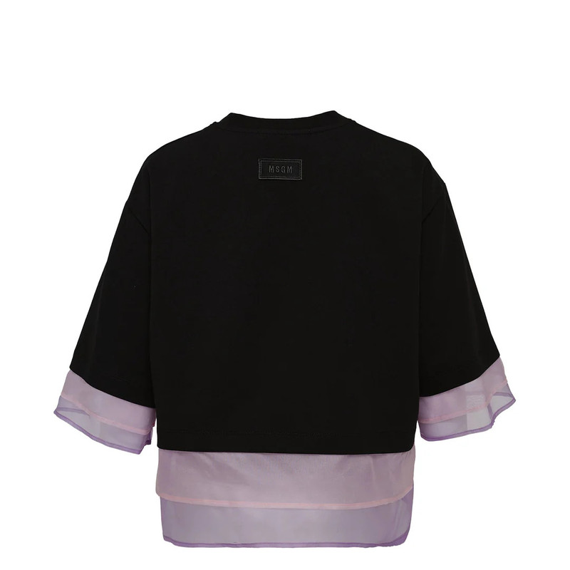 MSGM Two Colour Mesh Tee outlook