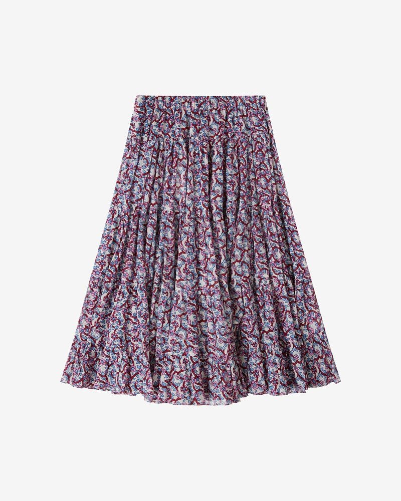 ELFA LONG PRINTED COTTON SKIRT - 1