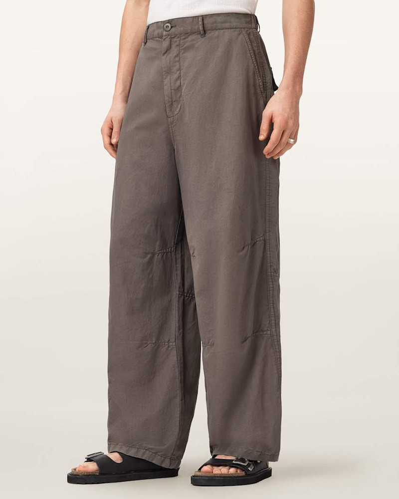 ALLSAINTS ECHO LINEN BLEND BARREL LEG PANTS outlook