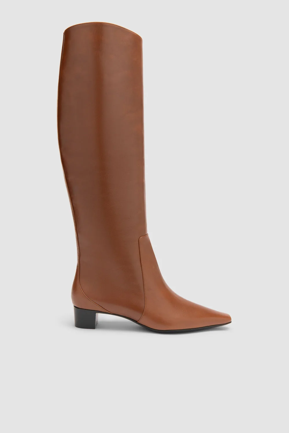 Pascal Tan Distressed Leather Knee-High Boot - 1