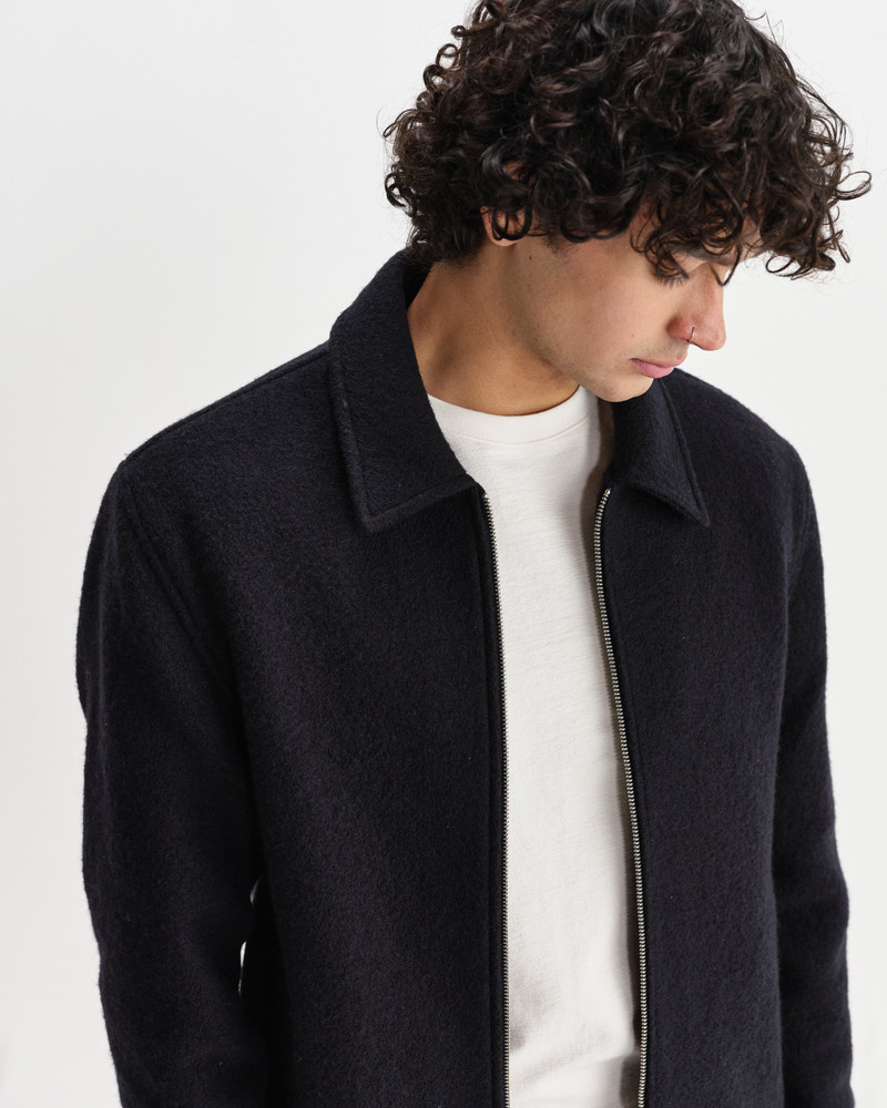 Eldon - Midnight Navy Boiled Wool Jacket 3