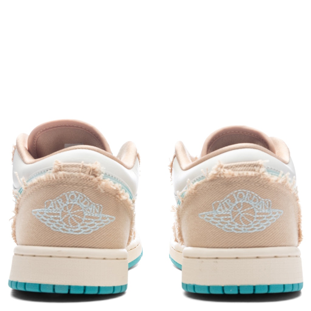 WOMEN'S  AIR JORDAN 1 LOW 'BEACHSIDE' - SESAME/DUSTY CACTUS/GLACIER BLUE - 4