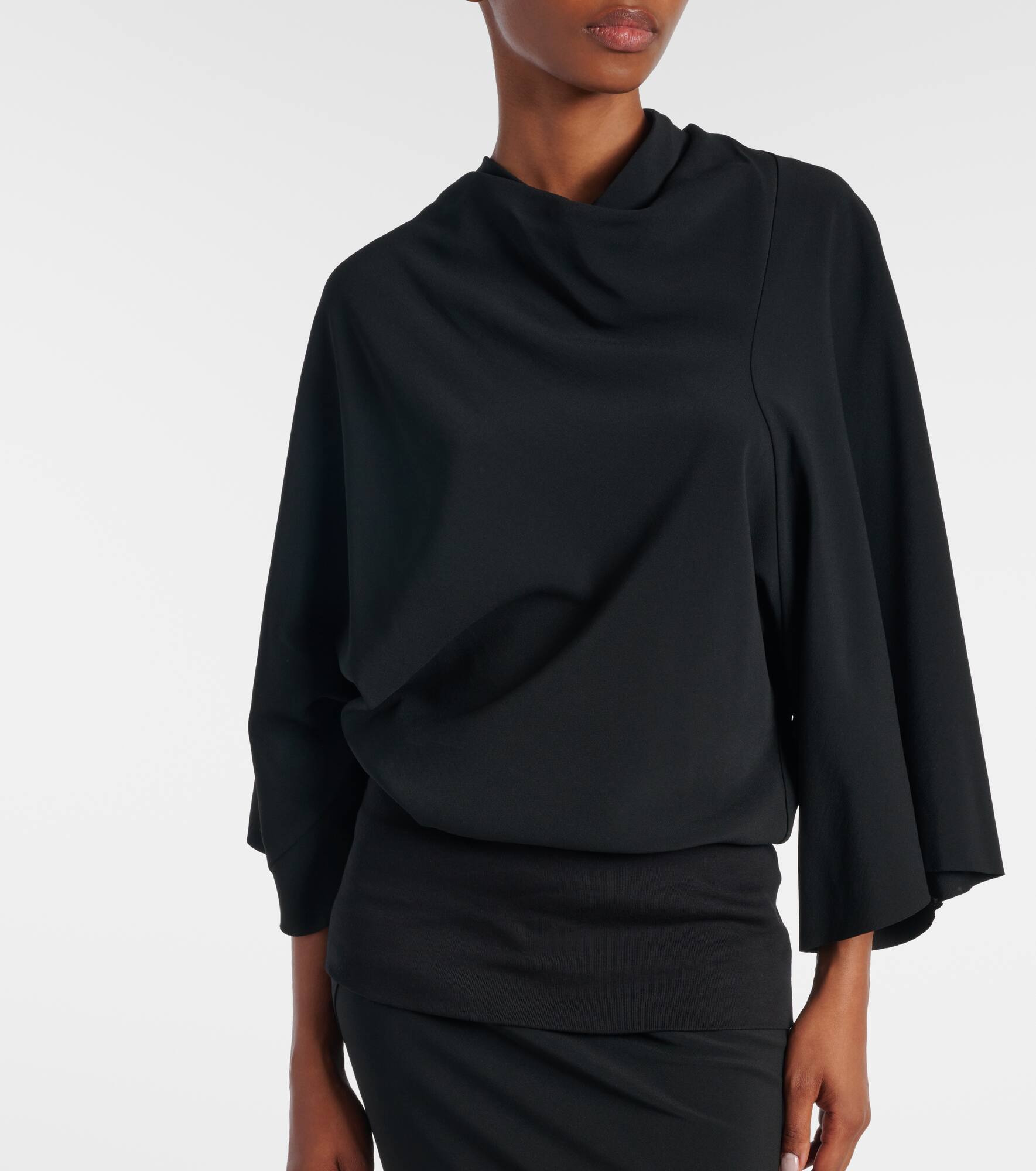 Draped charmeuse top - 5