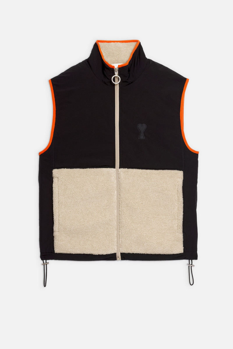 Ami De Cœur Sherpa Sleeveless Jacket 1