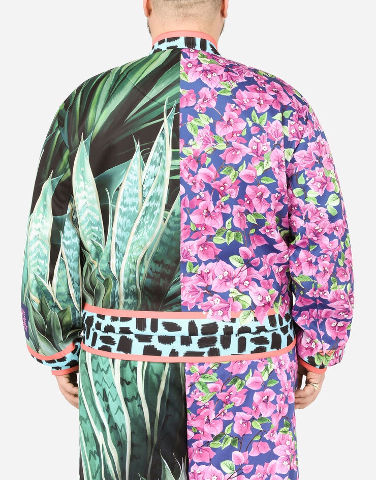 Technical fabric jacket with jungle mix print - 4