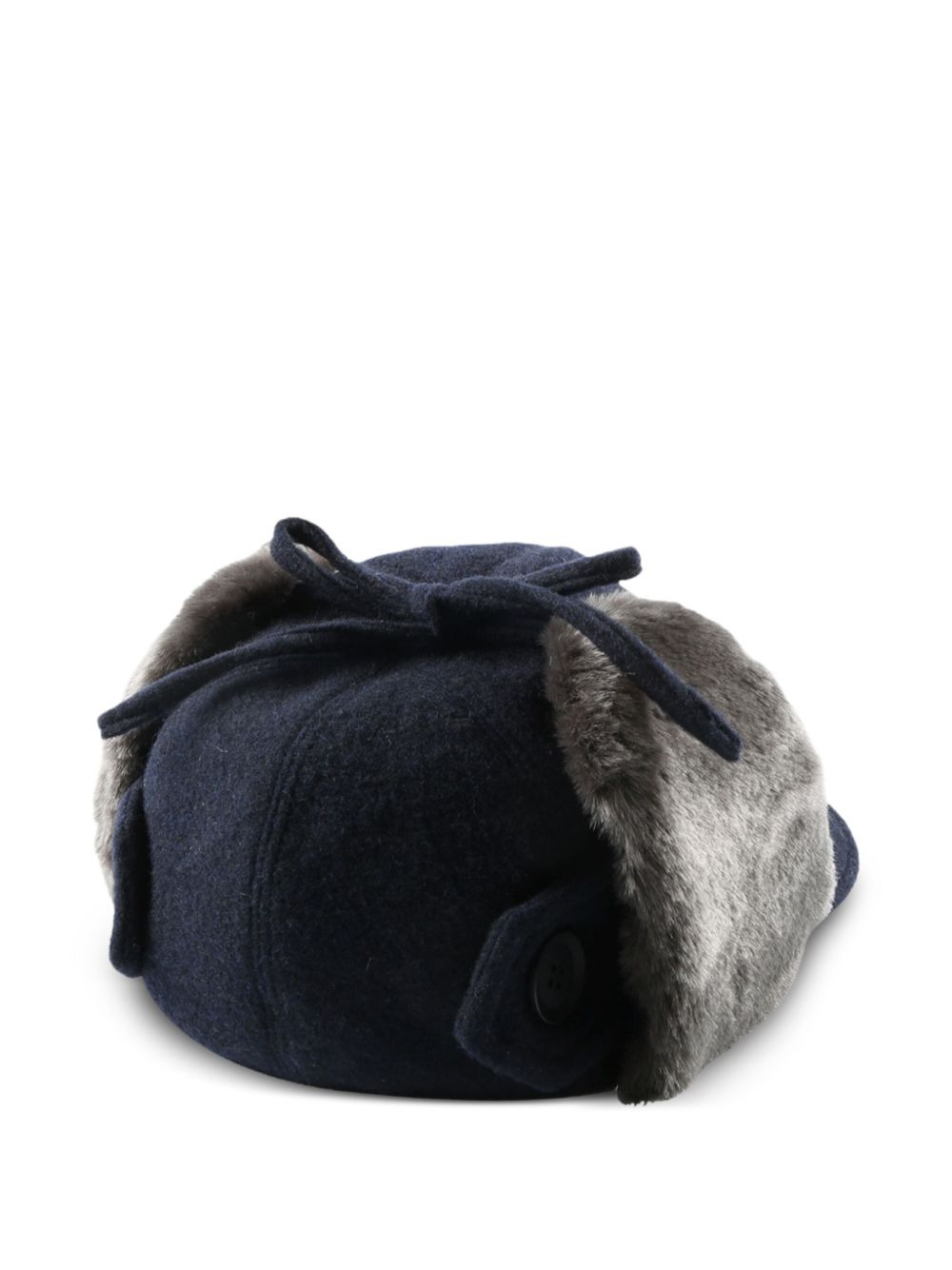 faux fur-trimmed hat - 3