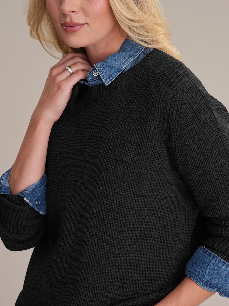 525 america Emma: Wool Crewneck Shaker Stitch Sweater outlook