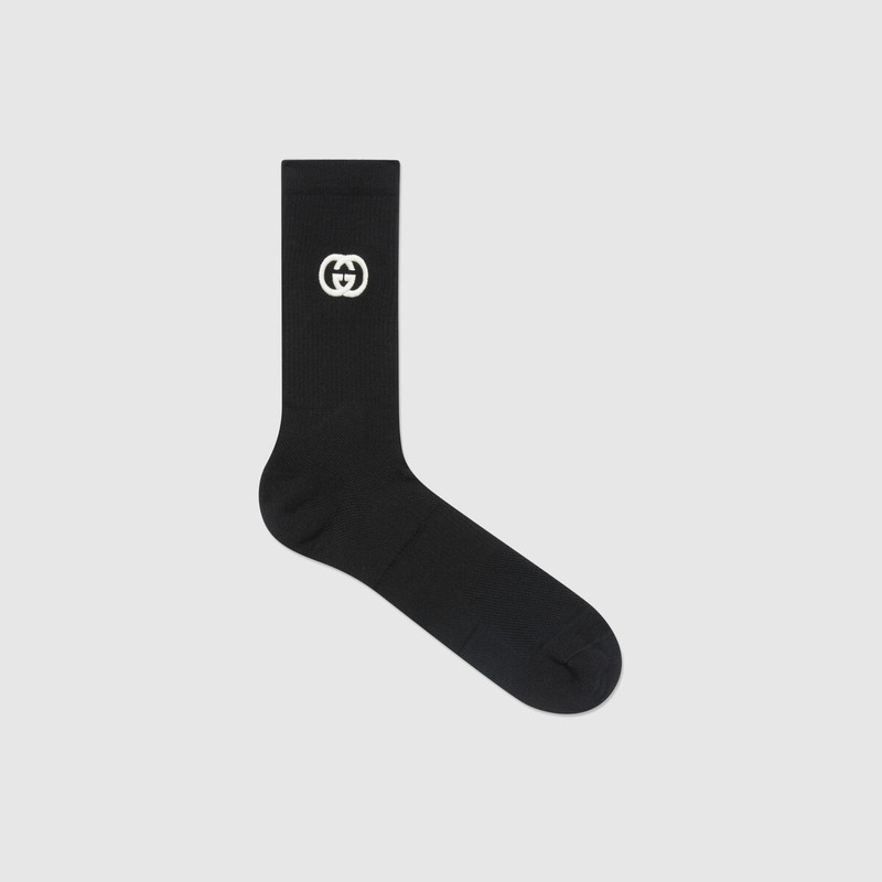 Cotton blend socks with Interlocking G 1