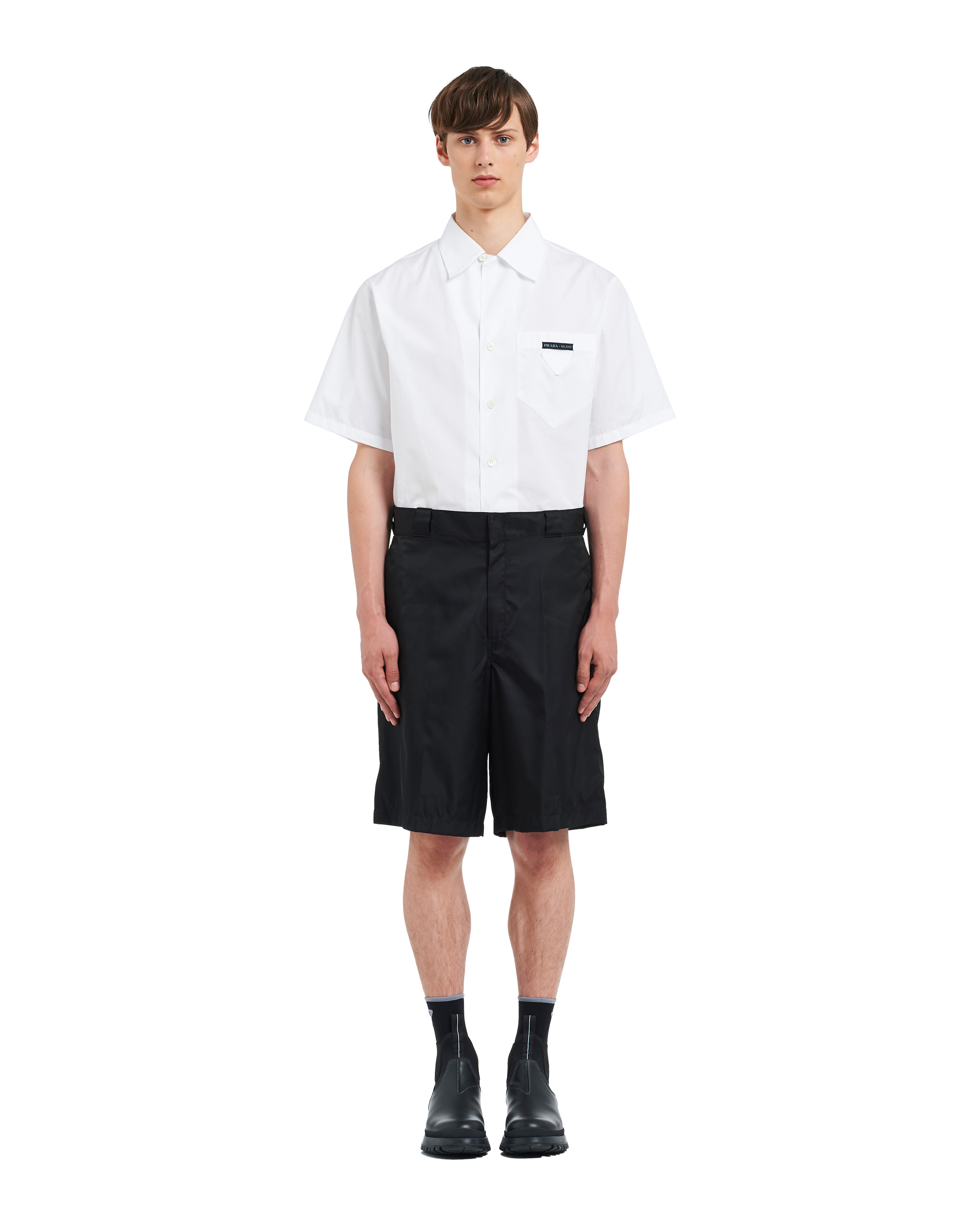 Re-Nylon gabardine Bermudas - 2