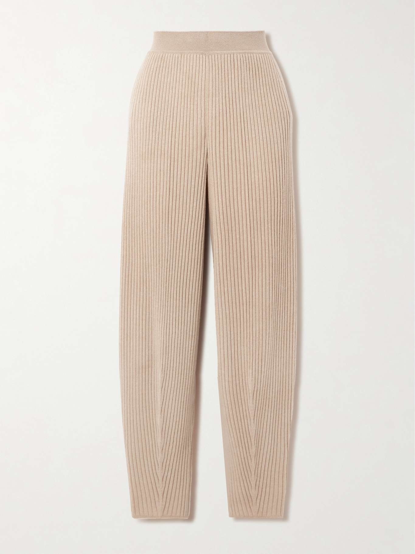 Ribbed cashmere tapered pants - 1