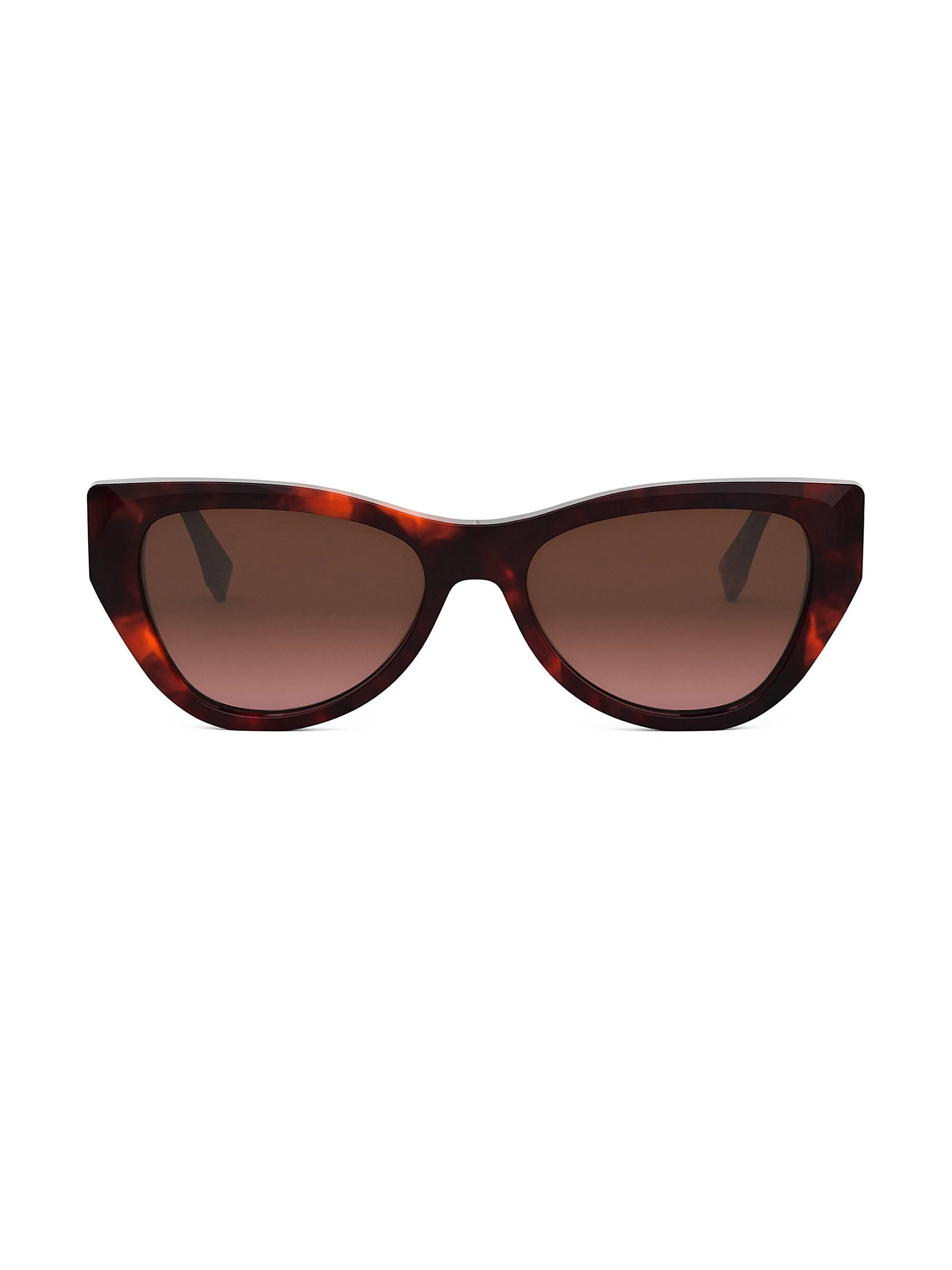 Women's FF Diamond 54MM Cat-Eye Sunglasses - Gradient Violet Red Havana - 1