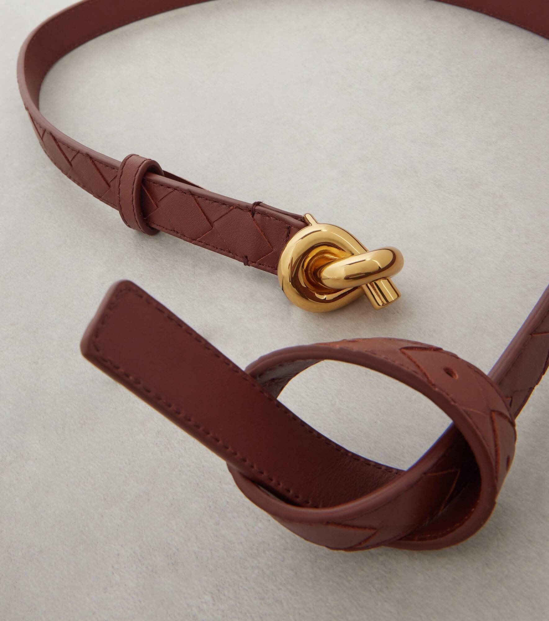 Knot Intrecciato leather belt - 3