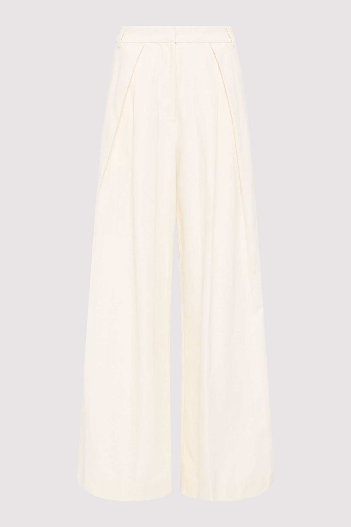 Minimal Fold Trousers - Ivory - 1