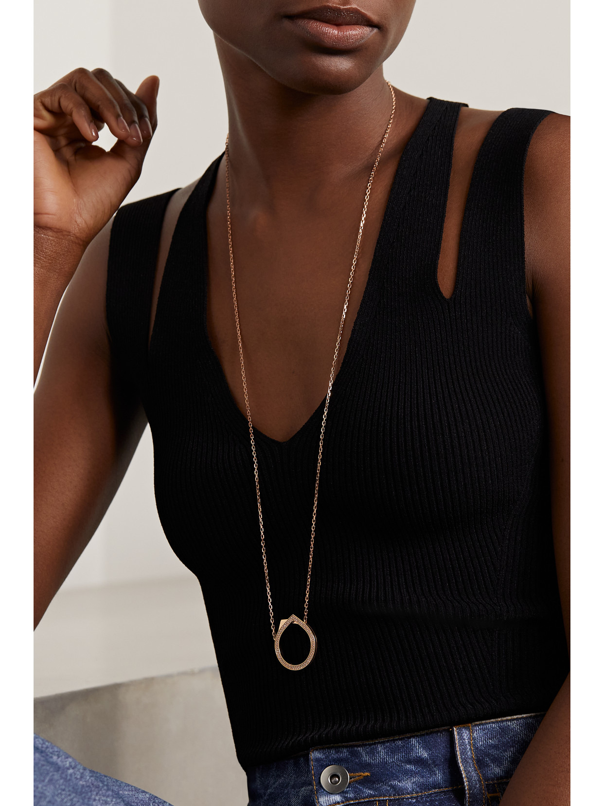 Antifer 14-karat Rose Gold Diamond Necklace - 2