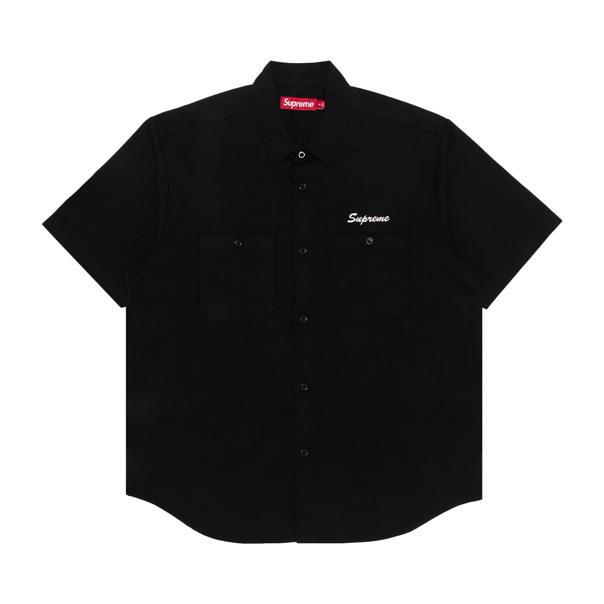 Supreme AOI Eyes Short-Sleeve Work Shirt 'Black' - 1