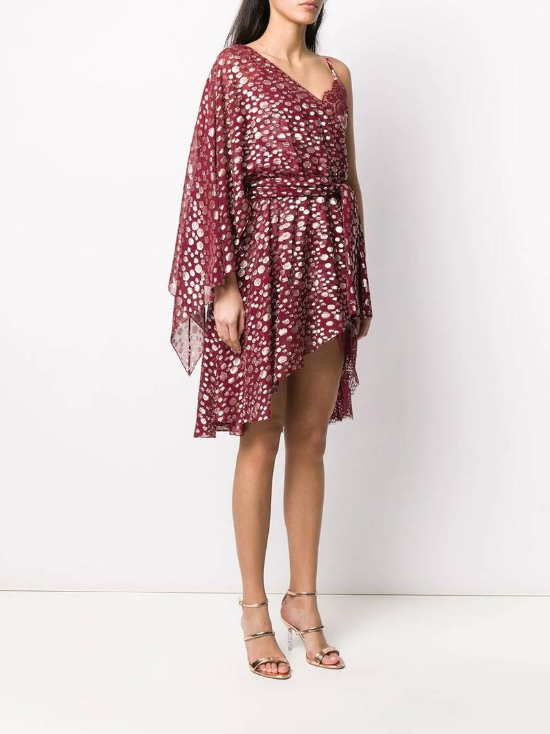 one shoulder metallic-embellished dress 3