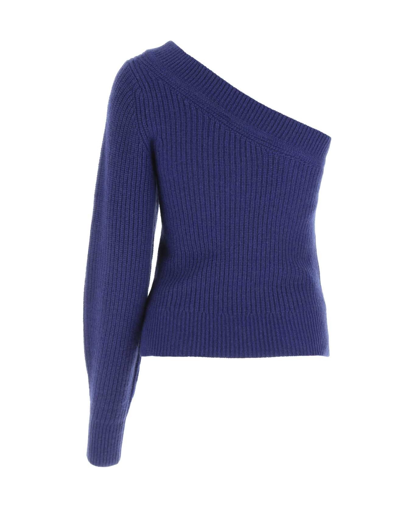 Blue Wool Blend Bowen Sweater - 2