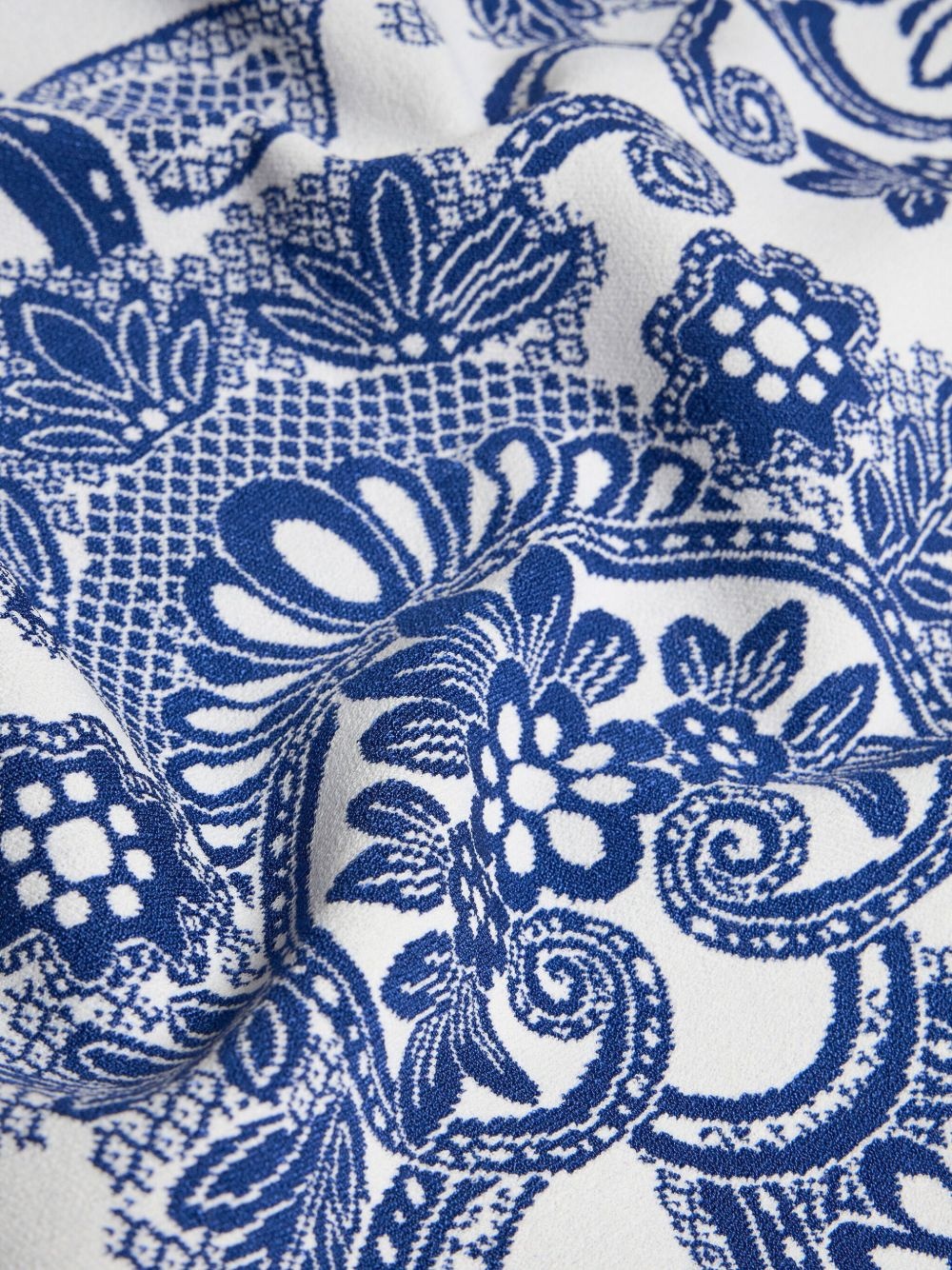patterned-jacquard mini dress - 6