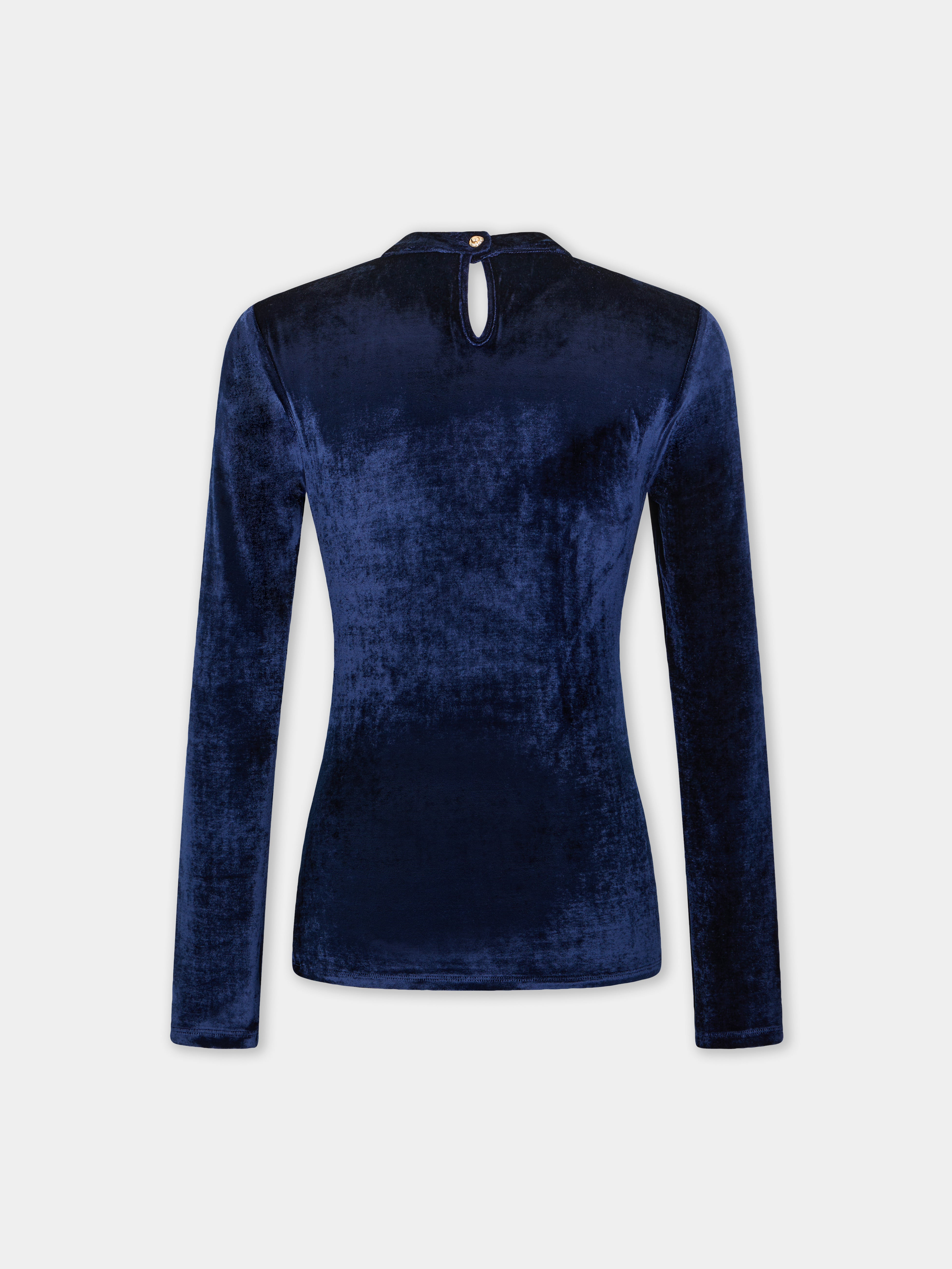 DRAPED TOP IN VELVET - 5