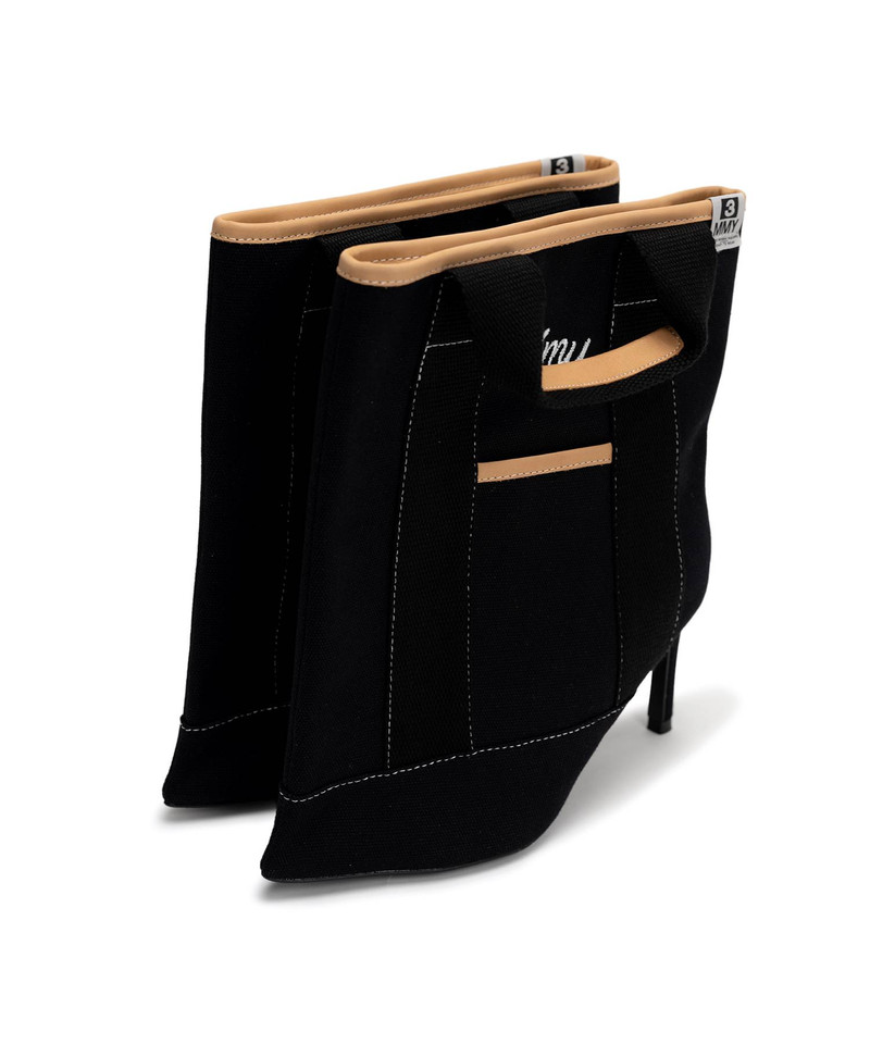 Tote Bag Detail Pin Heel Boots 14