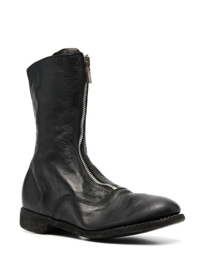Guidi round-toe leather boots outlook