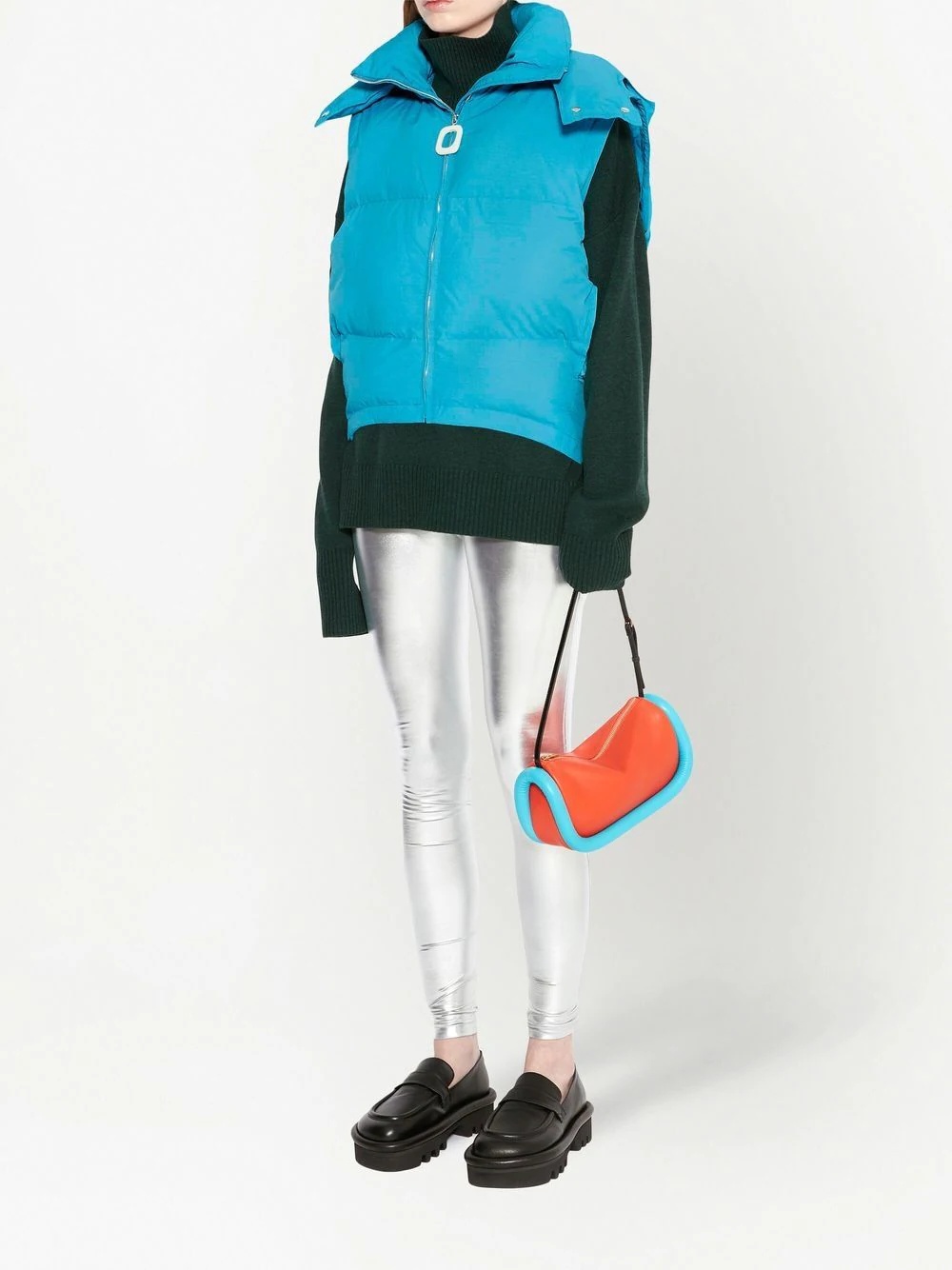 hooded puffer gilet - 3