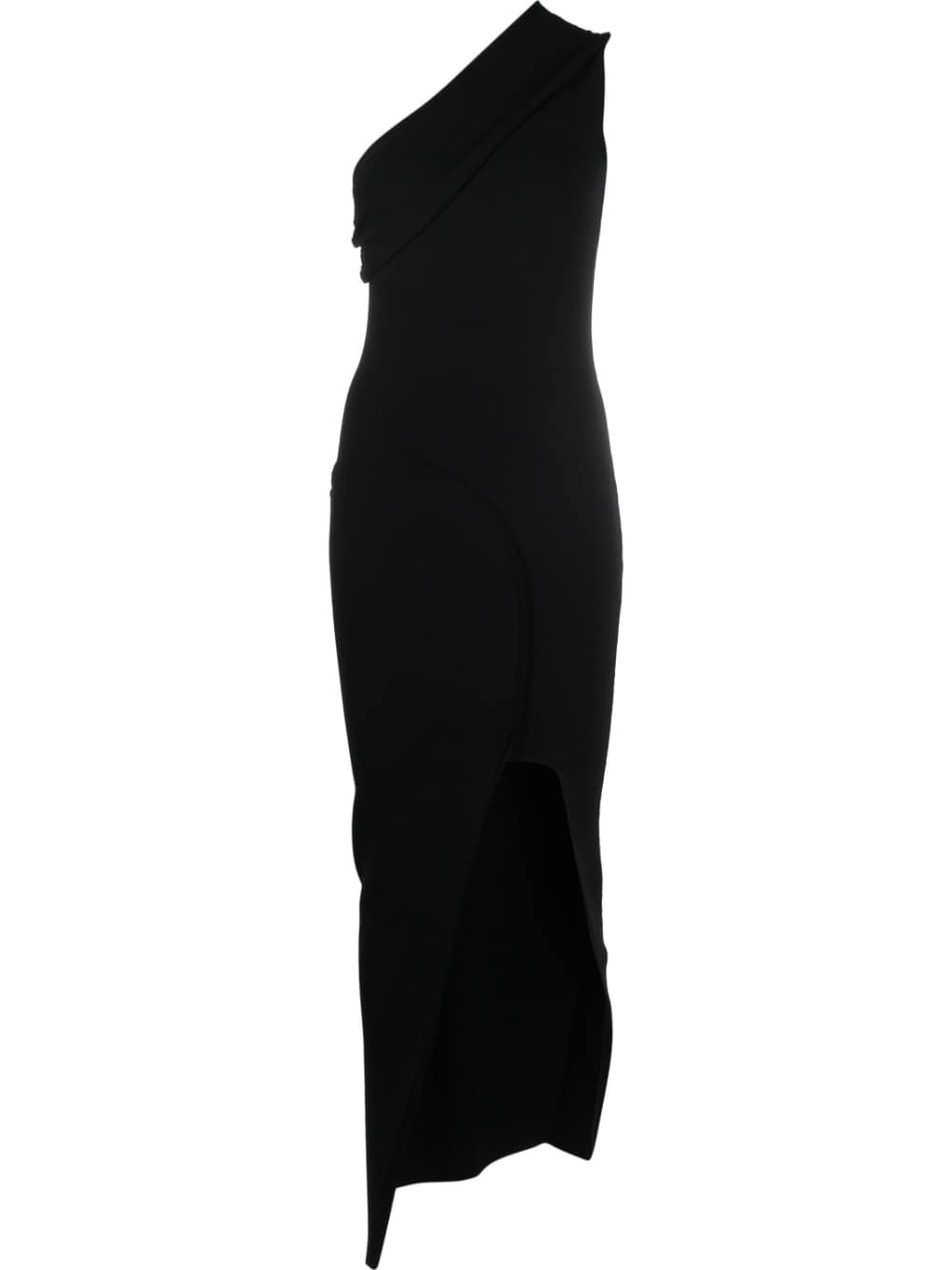 one-shoulder asymmetric midi dress - 1