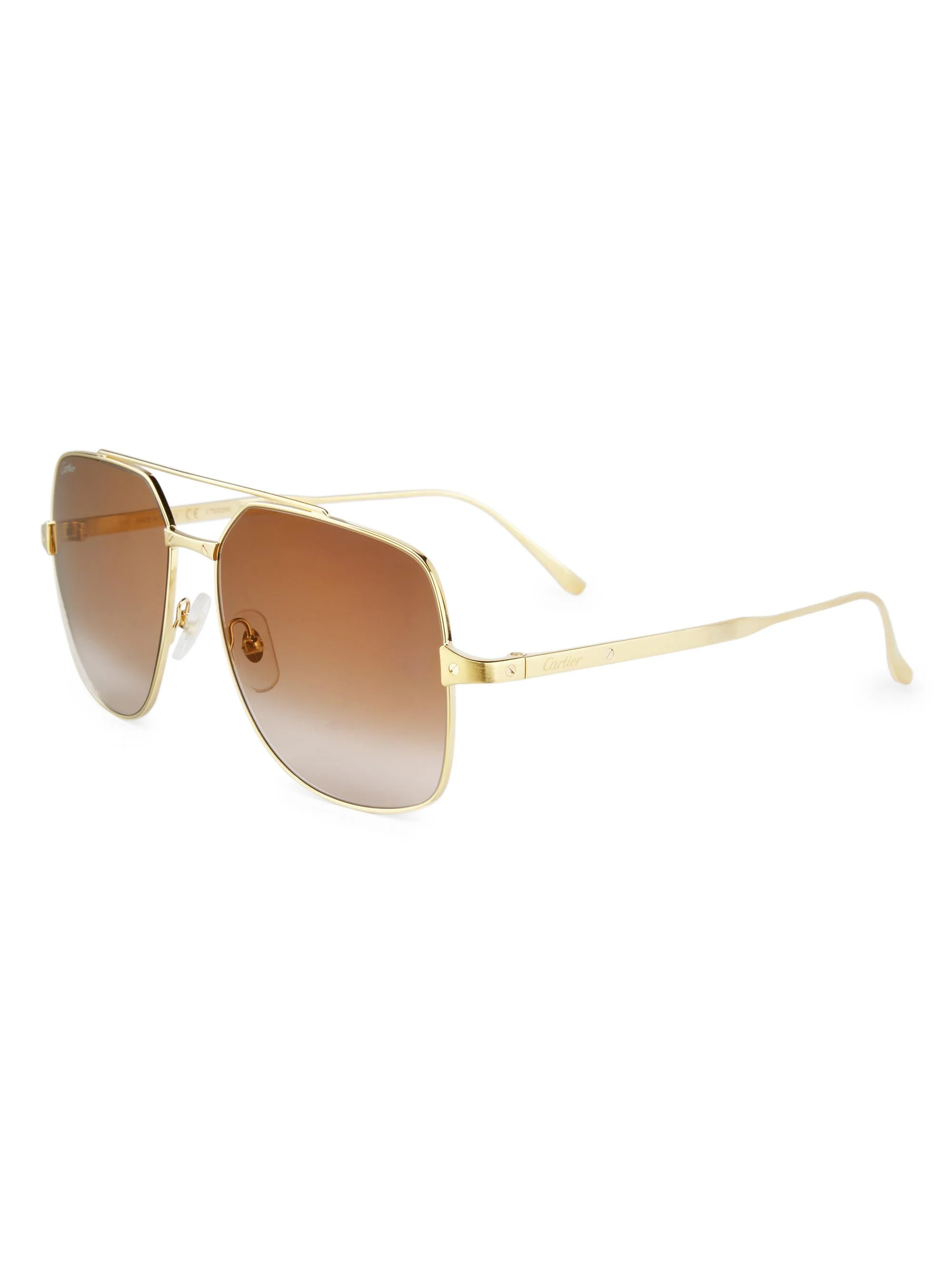 Women's Santos De 58MM Aviator Sunglasses - Gold - 1