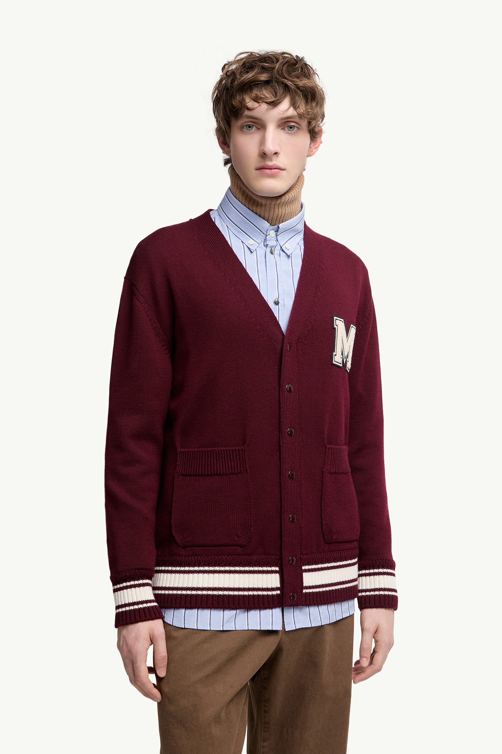 Embroidered Monogram Wool Cardigan - 3