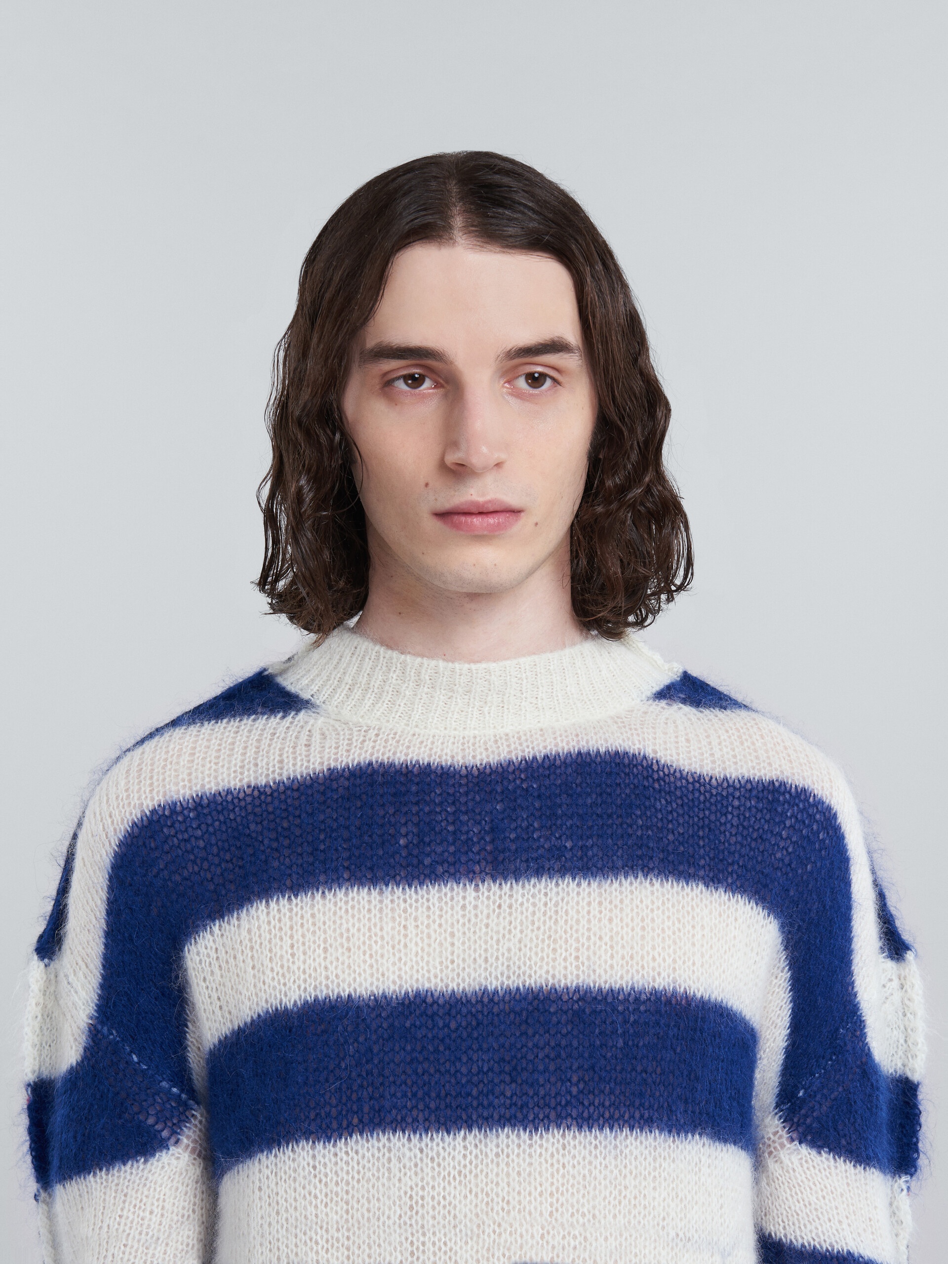MOHAIR AND WOOL SWEATER WITH MULTICOLOUR STRIPES - 4