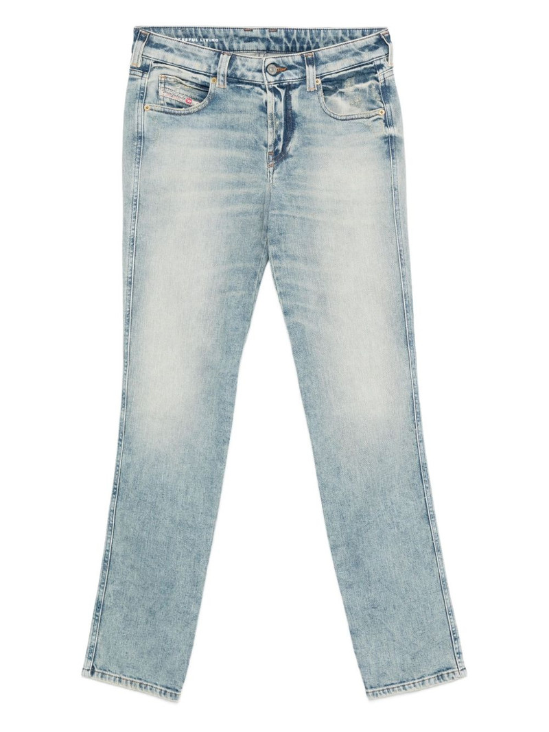 faded-wash cotton jeans 1