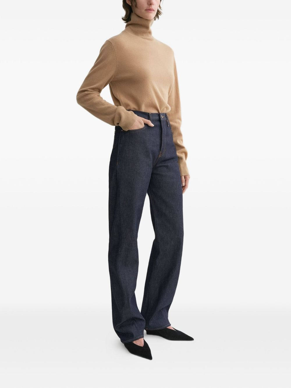 cotton raw-denim jeans - 2