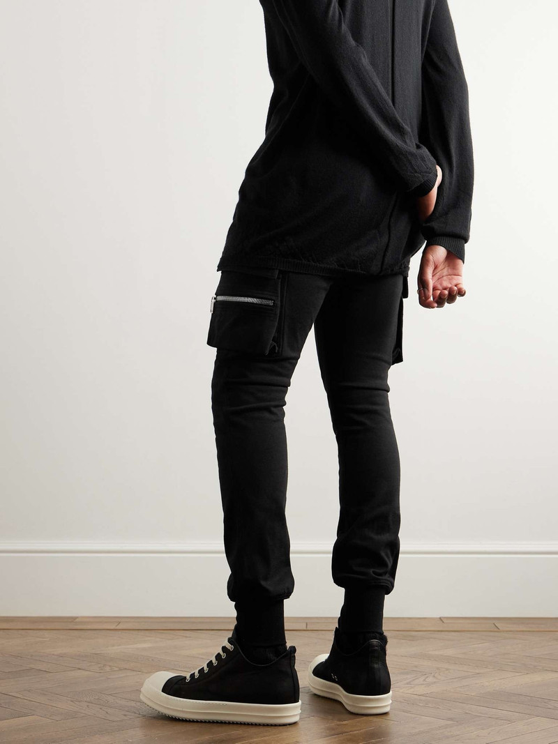 Mastodon Tapered Cotton-Jersey Drawstring Cargo Trousers 4