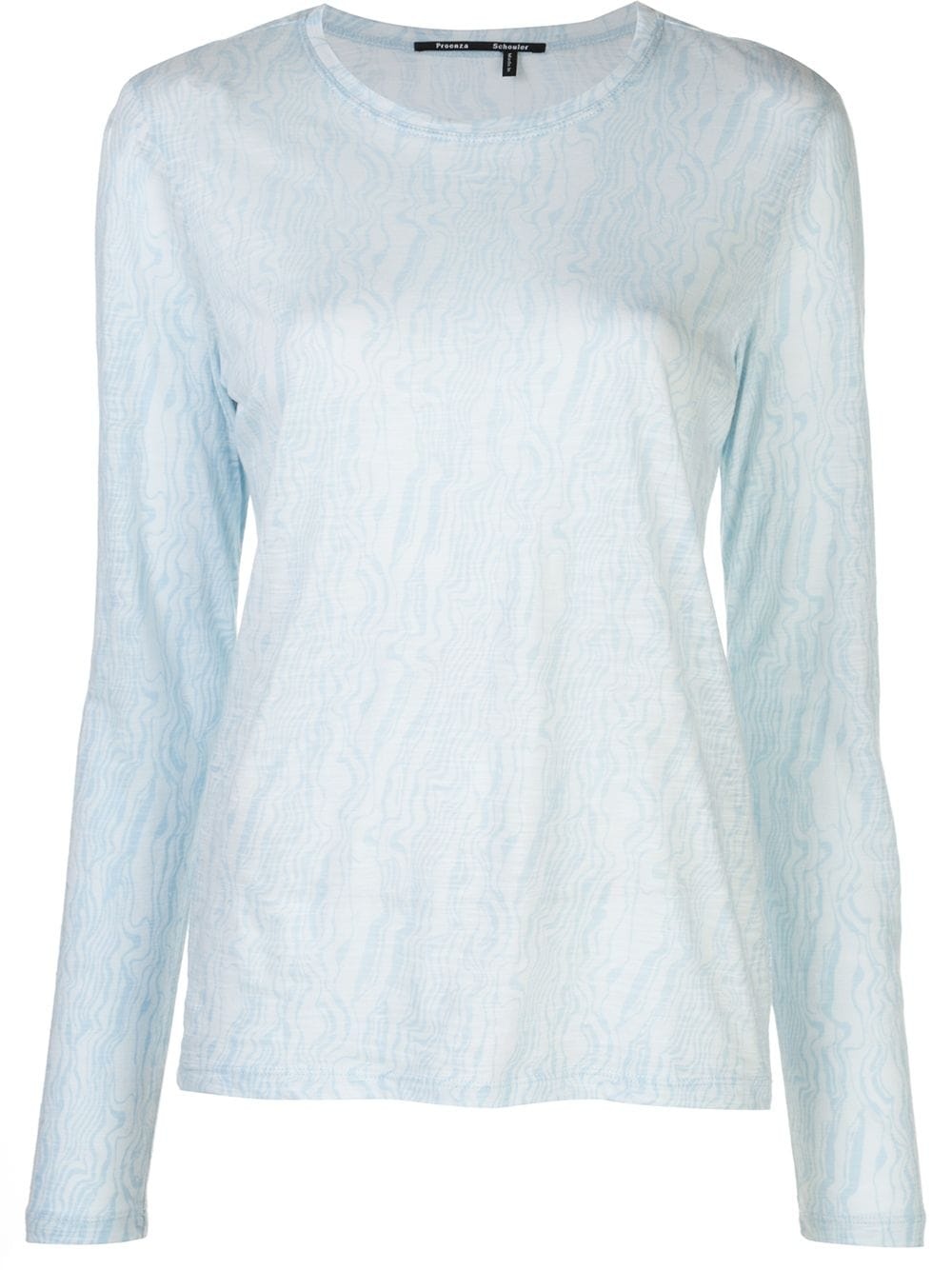 feather-printed longsleeved T-shirt - 1