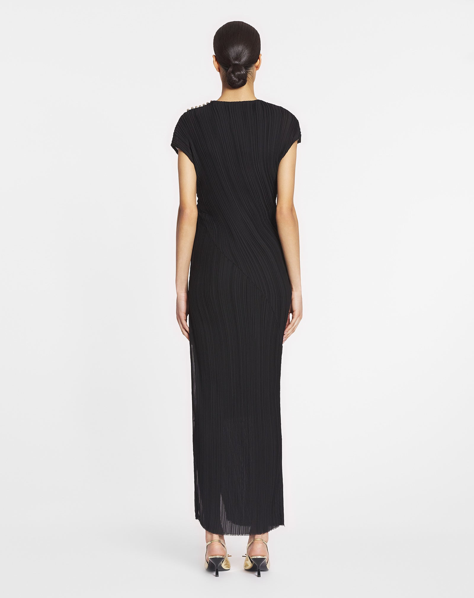 ASYMMETRICAL PLEATED DRESS - 4