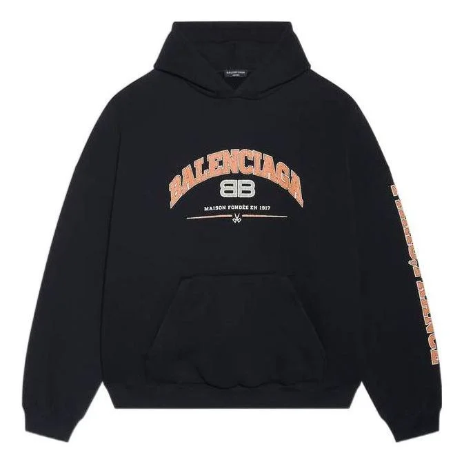 Balenciaga Maison Balenciaga Hoodie Wide Fit 'Black' 674986TLVJ21074 - 1