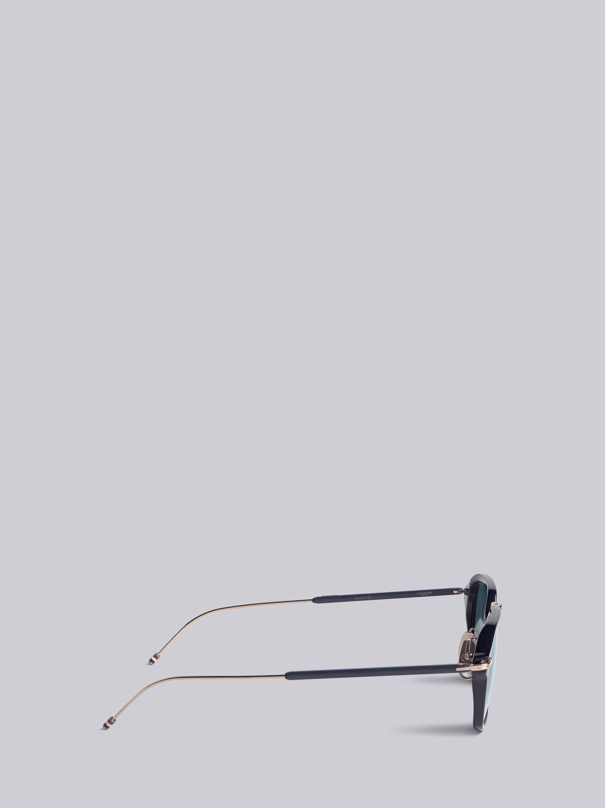 TB423 - Navy And White Gold Clubmaster Sunglasses - 3