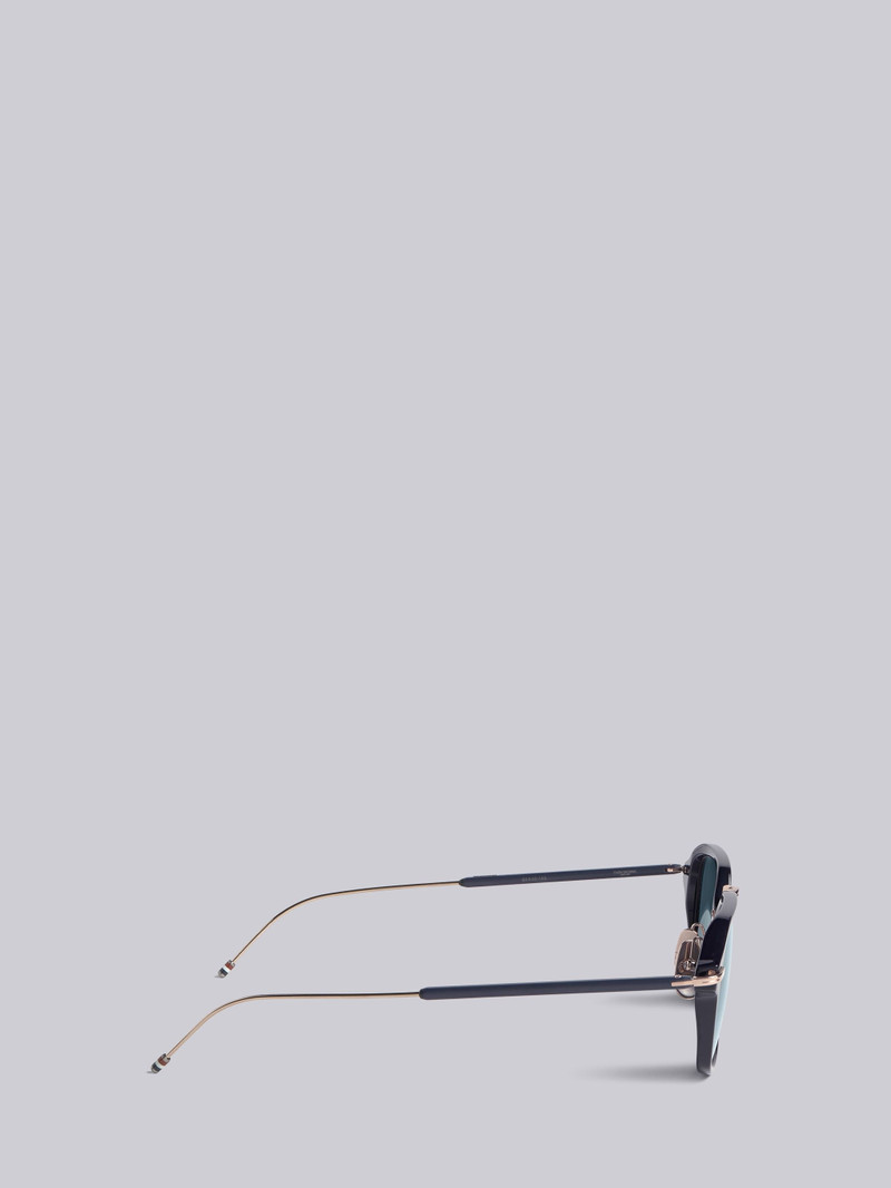 TB423 - Navy And White Gold Clubmaster Sunglasses 3