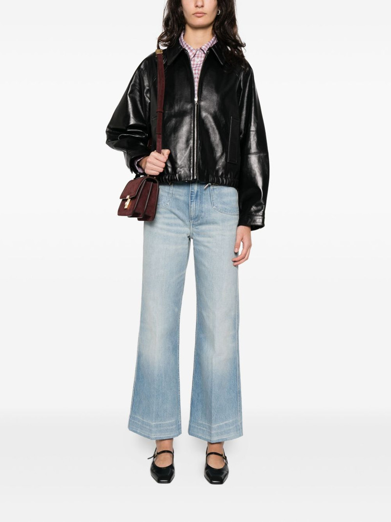 Sandro zip leather jacket outlook