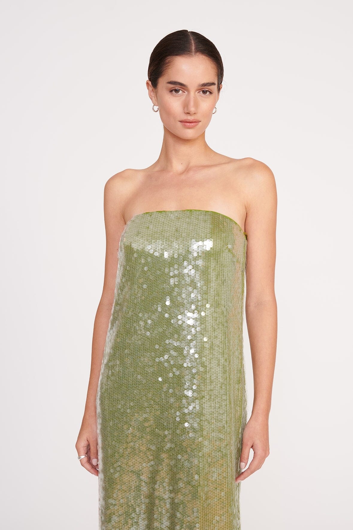 STAUD CASEY DRESS GARDEN MOSS - 5