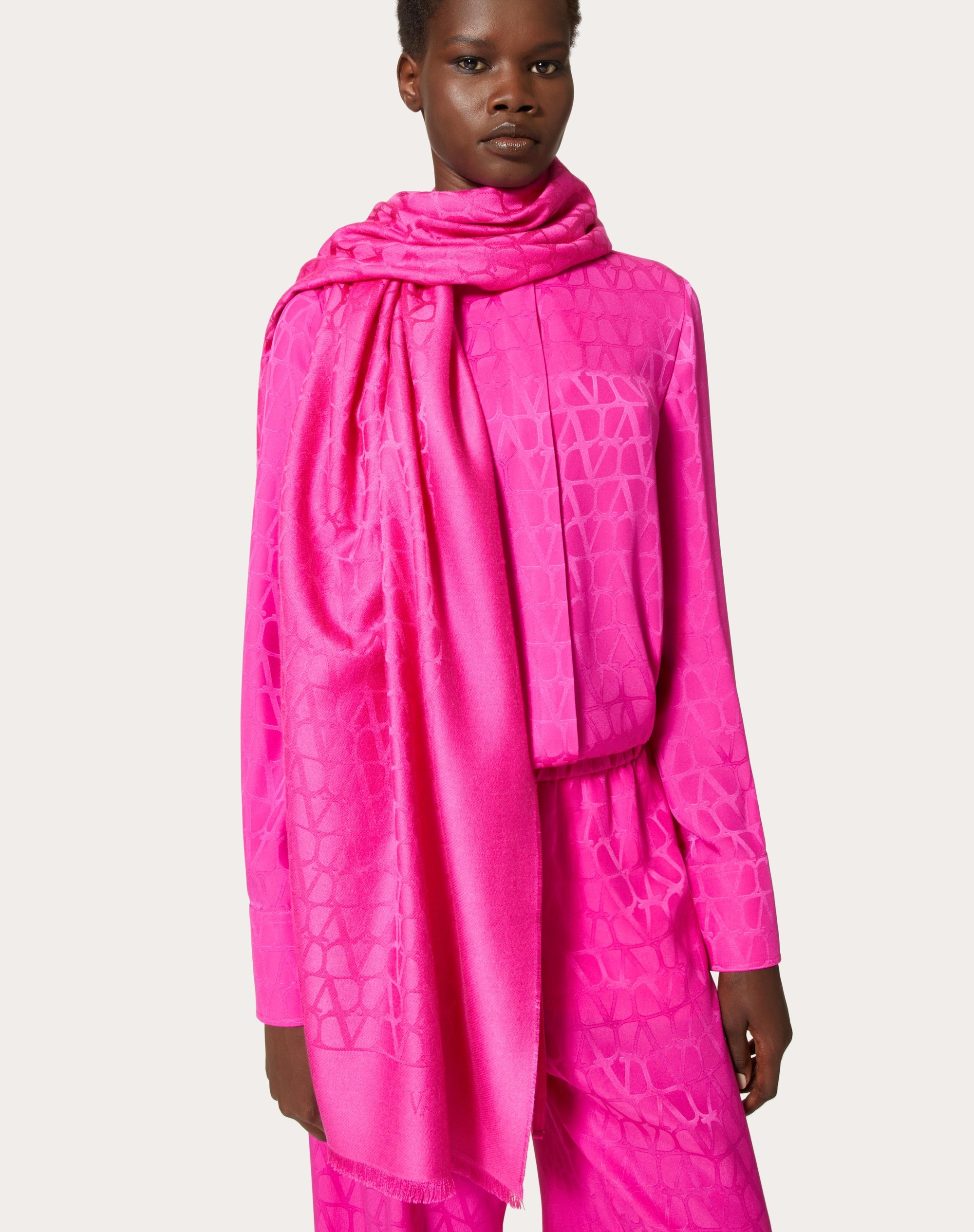 TOILE ICONOGRAPHE STOLE IN SILK AND WOOL - 4