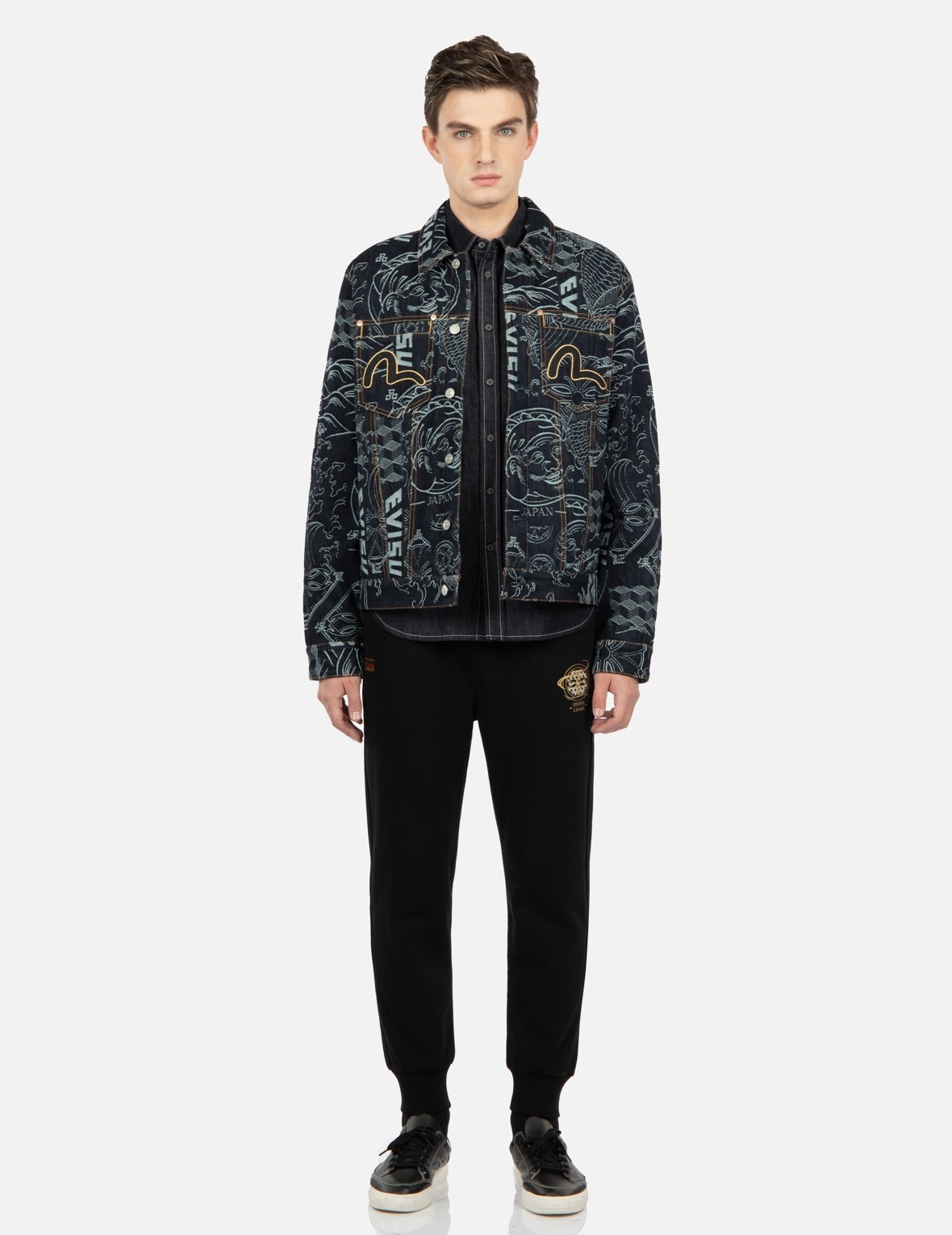 ALLOVER JAPANESE PATTERN JACQUARD DENIM JACKET - 5
