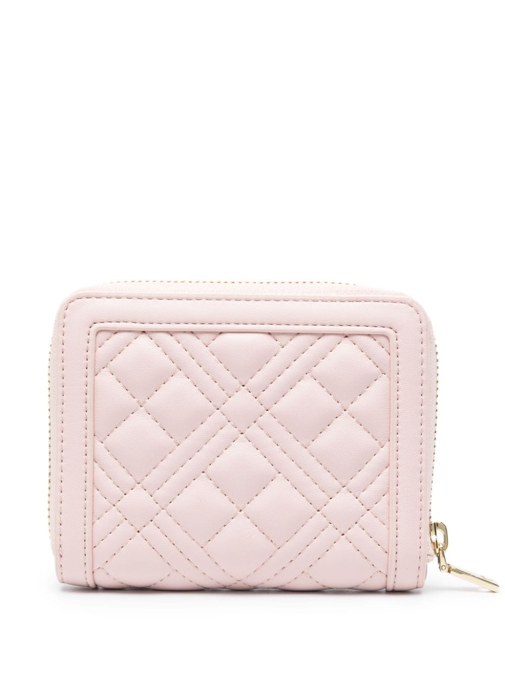 logo-lettering quilted wallet - 2