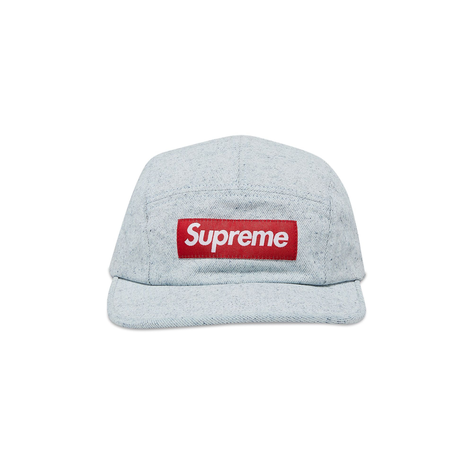 Supreme Coated Denim Camp Cap 'White' - 1