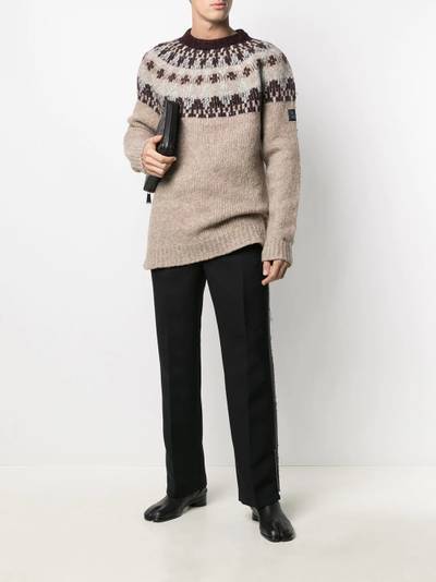 Raf Simons intarsia-knit wool jumper outlook