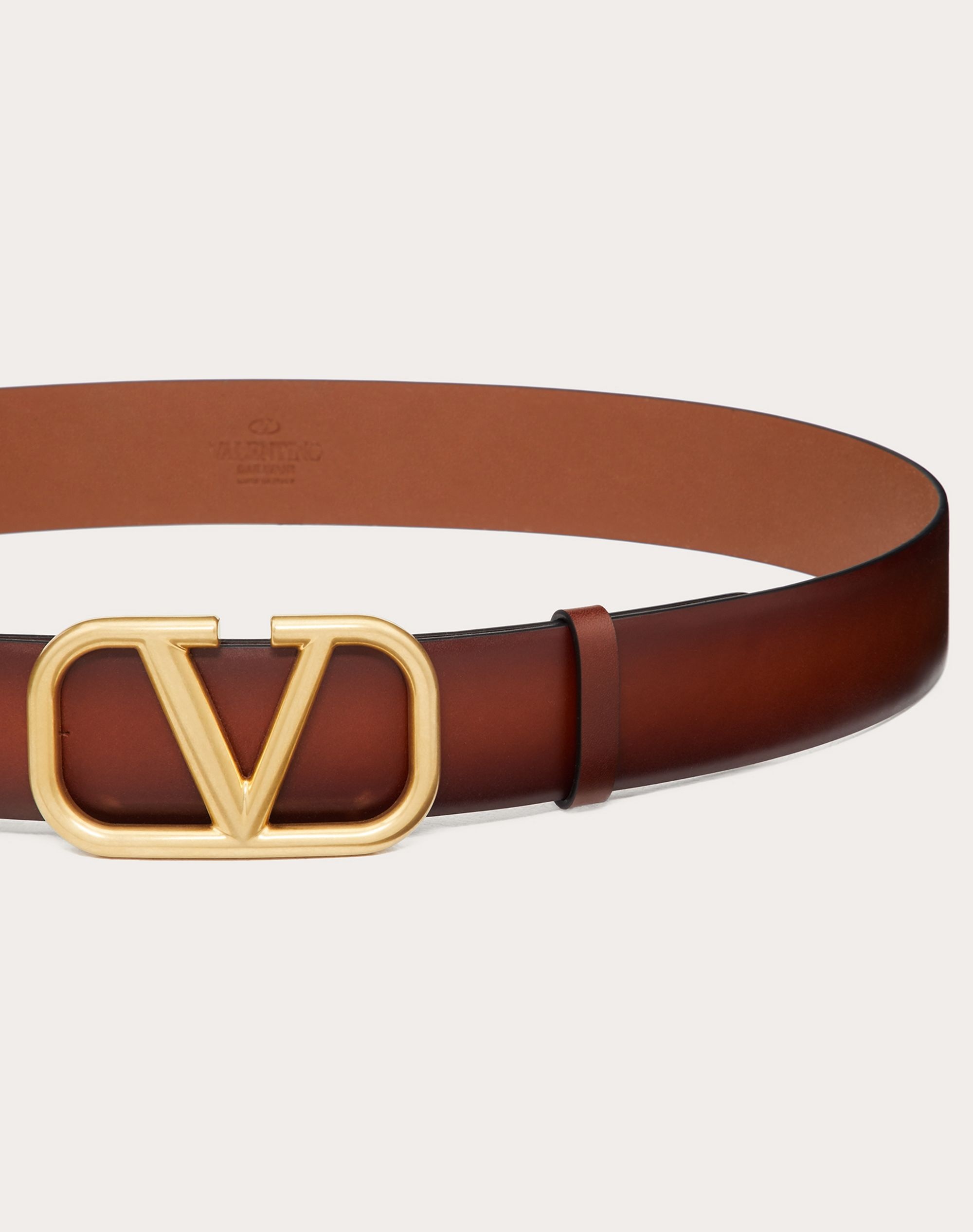 VLogo Signature Buffered Leather Belt 40 MM - 4