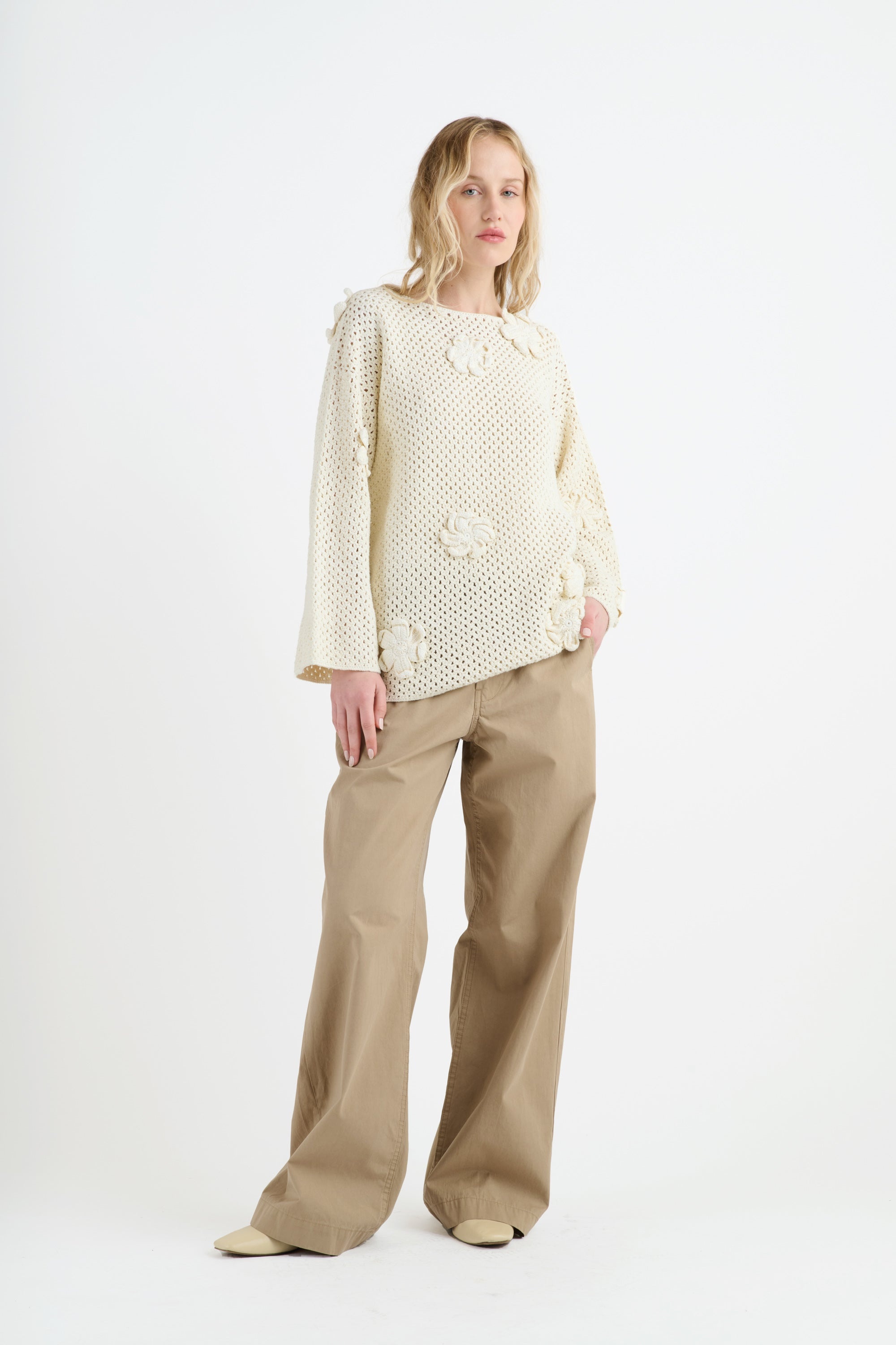 FLORAL LACE CROCHET TUNIC - 2